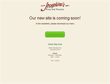 Tablet Screenshot of josephinespizza.com